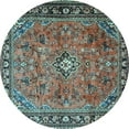 thumbnail image 1 of Ahgly Company Indoor Round Persian Light Blue Traditional Area Rugs, 5' Round, 1 of 4