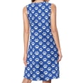thumbnail image 2 of Dog paw blue Spring Summer Dresses for Women Fashion T-shirt Dress Casual Sleeveless Loose Sundress with Pockets, 2 of 5
