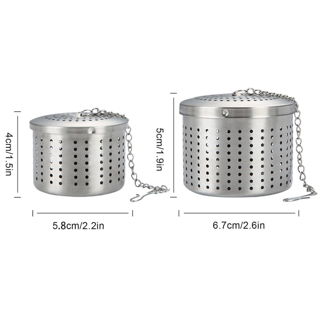 Infusor de té de acero inoxidable 304 con filtro en forma de cubo, colador de condimentos para caldos y especias, cesta de infusión de malla fina para olla caliente, colador pequeño para té para uso