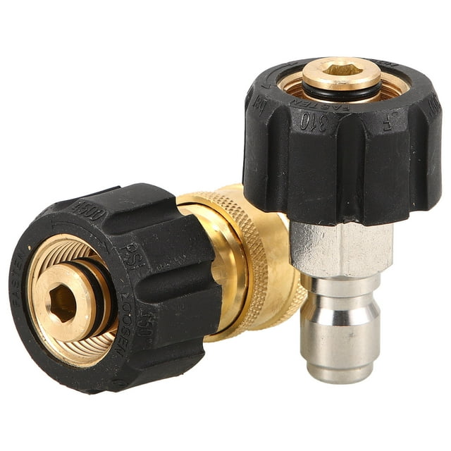 USHOBE 2Pcs Quick Release Pressure Washer Fittings Copper Hose Adapter Set for Professionals