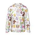 thumbnail image 2 of Uemuo Happy Easter1 Pattern Women's Full Zip UPF 50+ Sun Protection Hoodie Jacket Long Sleeve Sun Shirt Hiking Outdoor Performance with Pockets-3X-Large, 2 of 9