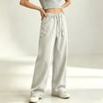thumbnail image 5 of GUACER Drawstring Wide Leg Jeans for Women Casual High Waisted Stretch Loose Comfy Denim Pants with Pockets, 5 of 6