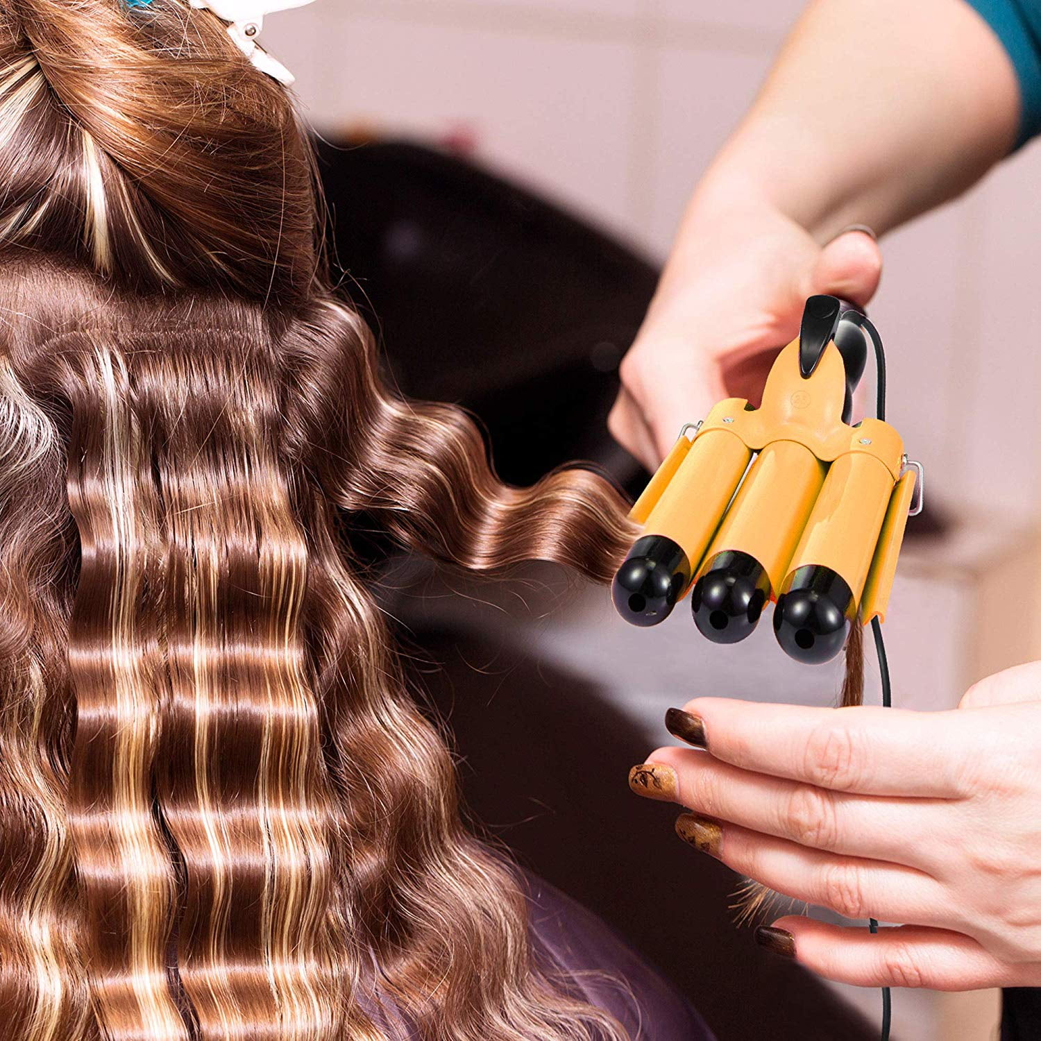 triple wand curling iron