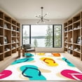 thumbnail image 2 of ODIKA 5'x7' Machine Washable Non-Slip Area Rug, Beachy Teal High Traffic Rug with Pad, Blue, 1052840, 2 of 8