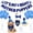 blue, variant on Dog Birthday Party Supplies Set, Puppy Birthday Decorations with Balloons, Banner, Bandana, Party Hat, Bow Tie, Dog Birthday Outfit for Small Medium Dogs Pet Birthday Celebration