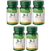 5 Pack - Nature's Bounty Vitamin B-2 100 mg Tablets 100 Tablets Each