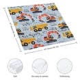 thumbnail image 3 of WERPE Construction Vehicles Pattern Cloth Napkin Reusable 4 PCS, 3 of 7