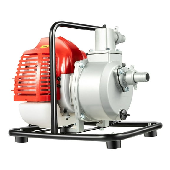TFCFL Water Pump 2-stroke 10m3/h 2HP 1" Gas Powered Semi-Trash Transfer Pump Single Cylinder Air-cooled Gasoline Water Pump