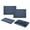 Blue-4394, variant on Four Piece Fitted Sheet Set, Complete Bedding Solution, Solid Color Imitation Satin, Home and Hotel Use, Wrinkle Resistant, Easy Care