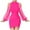 Hot Pink, variant on BangWanChi Dresses for Women Casual Summer Long Dresses for Women Long Dresses for Women Women Round-Neck Solid Color Temperament Long Sleeve Outerwear Blazer Dress