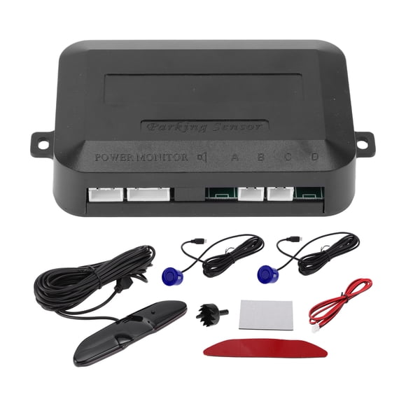 Sistema de radar de reversa para automóviles Unique Bargains, sensores de estacionamiento reverso, detección de distancia, 2 sensores de estacionamiento, alarma y recordatorio de zumbador azul