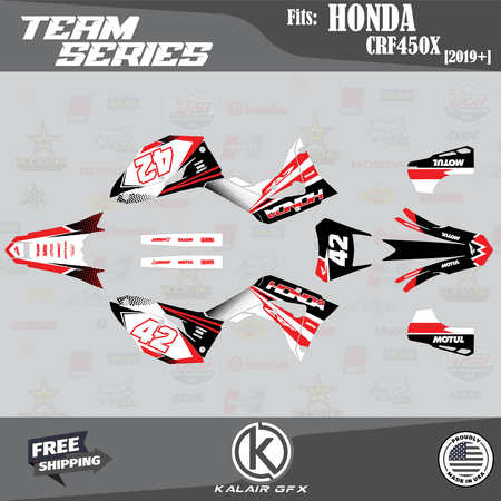 Kalair GFX Graphics Kit for Honda CRF450X (2019-2025) Team Series Kalair GFX Graphics Kit for Honda CRF450X (2019-2025) Team Series