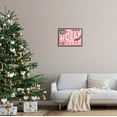 thumbnail image 2 of Stupell Industries Bold Pink Holly Jolly Phrase Graphic Art Black Framed Art Print Wall Art, Design by The Saturday Evening Post, 2 of 8