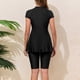 thumbnail image 4 of Tankini deportivo para mujer, estampado a juego, con cremallera, ajustado, para surf, dos piezas, tankini, 2 piezas, 4 of 9
