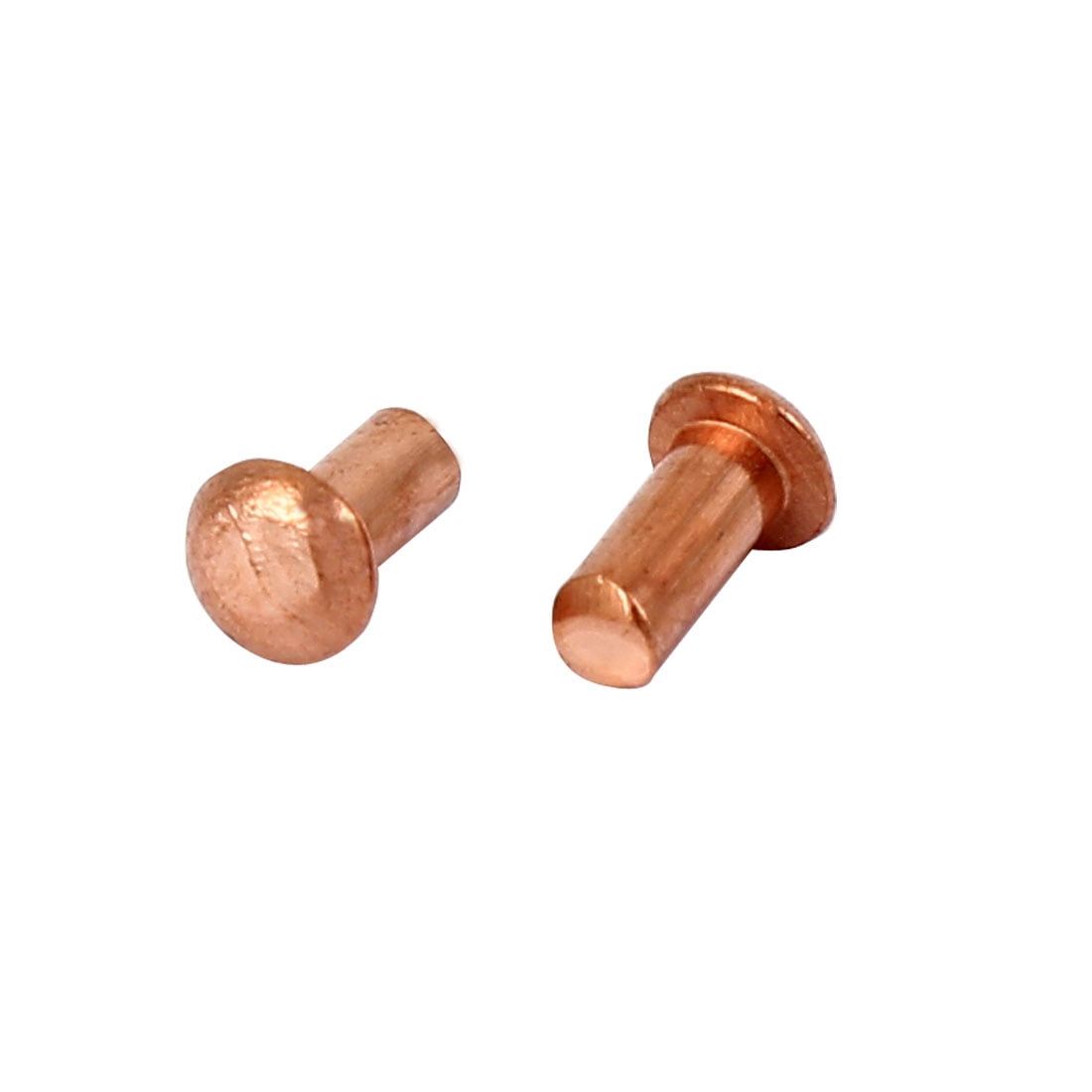 2mm x 4mm Straight Shaft Copper Solid Rivets Fastener Gold Tone 5mm