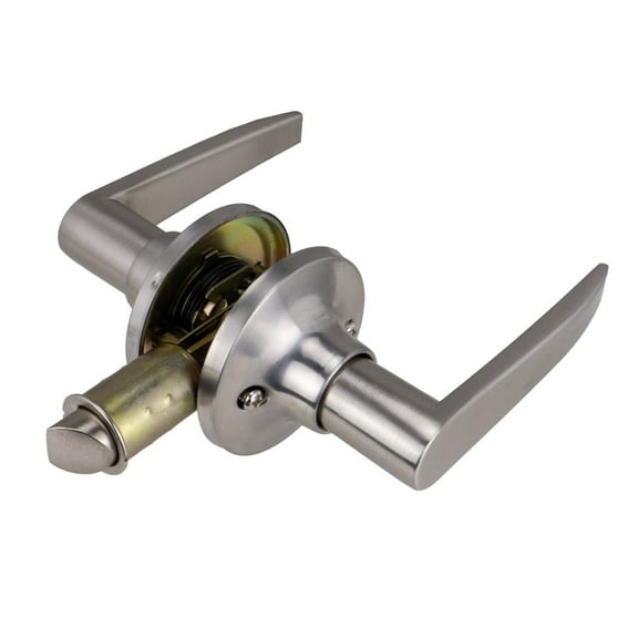Global Link Aluminum RV Interior Lever Style Passage Lockset, Brushed Satin Nickel