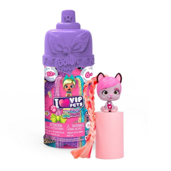 VIP Pets Mini Fans Bow Power - comprend une poupée VIP Pets et 5+ accessoires surprises