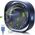 thumbnail image 1 of Ventilador USB, mini ventilador Ventilador de mesa USB, ventilador pequeño y silencioso de 3 velocidades, ventilador de escritorio USB de bajo ruido, ventilador USB fácil de transportar, para oficina, Namotu MZQ-0301-1, 1 of 5