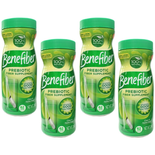 4 Pack Benefiber SugarFree Powder, Unflavored, 8.7 Ounce Each