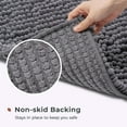 thumbnail image 5 of Chenille Bathroom Rugs Non-Slip Bath Mat 32"x20", Washable Soft Shower Mat, for Bathroom Floor & Tub Fluffy Shag Bath Rugs, Durable Thick Water Absorbent Microfiber Shower Rugs, Gray, 5 of 6