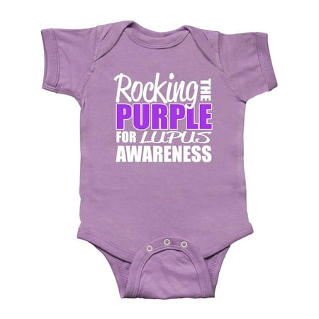

Inktastic Rocking The Purple for Lupus Awareness Gift Baby Boy or Baby Girl Bodysuit
