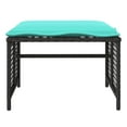thumbnail image 5 of vidaXL 4 Piece Garden Sofa Set with Cushions Black Poly Rattan Glass, 5 of 5