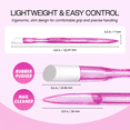 thumbnail image 3 of Pana Plastic Pink Long Cuticle Pushers with Rubber Tips, 3 of 5