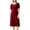 Wine, variant on JIUKE Dresses for Women Puff Short Sleeve Dressy Casual Midi Dress Square Neck a Line Pleated Sundresses