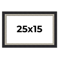 25x15 Frame Black Real Wood Picture Frame Width 2.25 Inches | Interior Frame Depth 0.5 Inches |