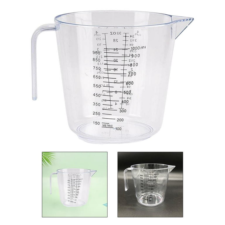 Plastic Measuring Cup, Simple Scale Pattern Transparent Liquid Measuring Cup  For Kitchen, Home High Temperature Resistant Large-capacity Egg Beater Bowl,  Measuring Cup With Scale, Kitchen Accessaries - Temu