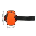thumbnail image 2 of Unique Bargains 1 Pc Portable Phone Holder Arm Bands with Zipper for Hiking Gym Orange Neoprene, 2 of 4