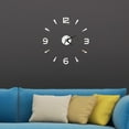 thumbnail image 4 of Wall Clock 3D Big Watch Decor DIY Wall Modern Home Office Room Decor Wall Clock Sticker (Silver), 4 of 7