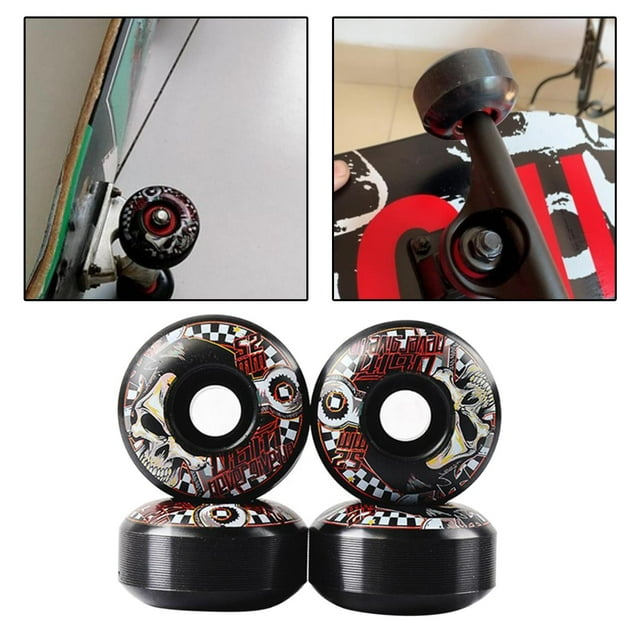 4 Pcs Roue de Planche à Roulettes Roue de Planche Longue en PU Roues Haute Résistance Rouleau d'Entretien de Planche à Roulettes Boîtier Extérieur Dureté
