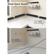 6 Pack Under Desk Cable Management Kit, J Channel Cable Raceway with Double Side Tape, Cord Organizer Tray for Desk, Easy Install, No Drilling, Cable Hider for Home & Office, Child & Pet Proof