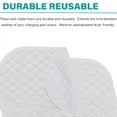 thumbnail image 4 of Changing Pad Liners 3 Pack, Waterproof Bamboo Cotton Blend, Soft Absorbent Reusable Liner for Baby Changing Table,White Rectangular, 4 of 9