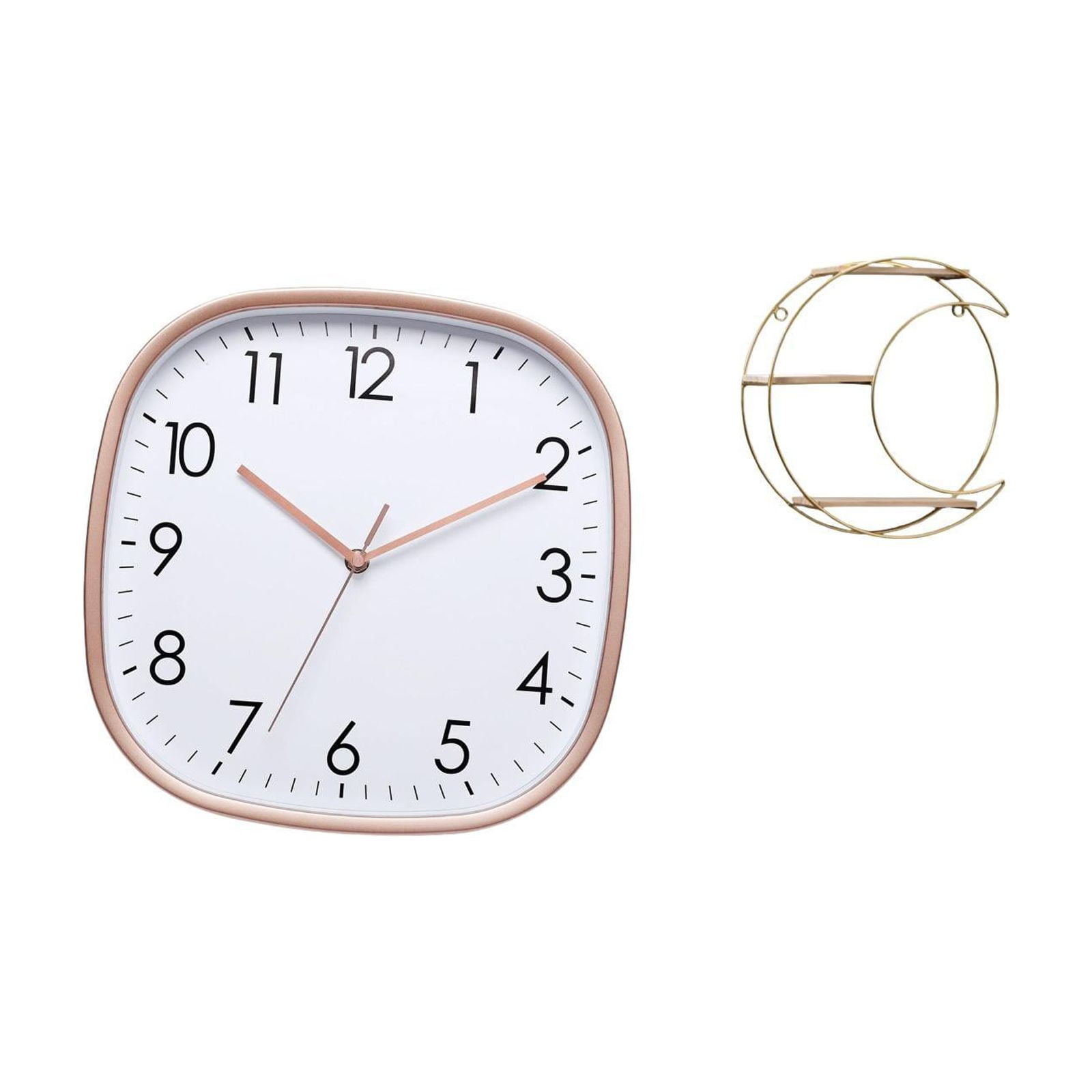 QSTDGVPW Vintage Digital Wall Clock Shelf Art Large Low Noise Practical Space Saving Multifunctional Modern Decorative Dining Room