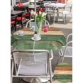 thumbnail image 5 of Outdoor Tablecloth with Umbrella Hole for Patio/Picnic/Party/Camping, Farmhouse Dark Sage Green Brown Waterproof Table Cloth Round Cover Washable, Vintage Wooden Striped (Dia 60"), 5 of 8