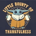 thumbnail image 2 of Women's Star Wars: The Mandalorian Grogu Little Bounty of Thankfulness Graphic Tee Navy Blue Large, 2 of 4