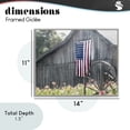 thumbnail image 4 of Stupell Industries Traditional USA Wagon Wheel Barn Gray Framed Giclee Art, 14 x 11, by Kim Allen, 4 of 8