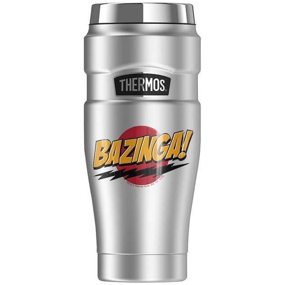 Big Bang Theory Sheldon Bazinga THERMOS STAINLESS KING Stainless Steel Travel Tumbler, Vacuum insulated & Double Wall, 16oz