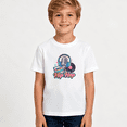 thumbnail image 2 of Boys Graphic T Shirt Hip Hop Microphone Tape Short Sleeve Kids Tees Music Lovers 100% Cotton Soft Tops 4-13Y, 2 of 5