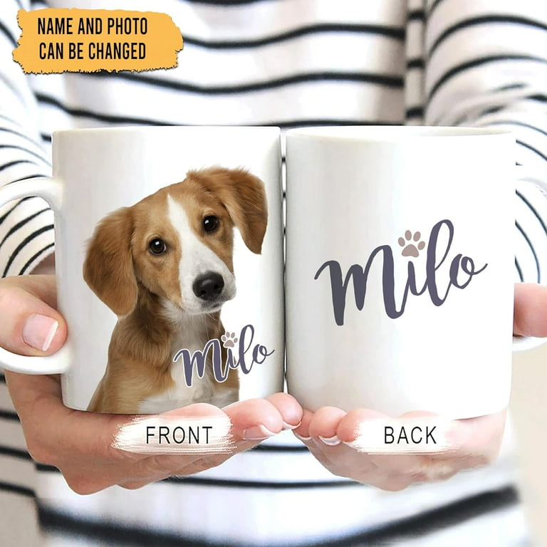 Personalized Gifts for Dog Lover Dog Mom Dog Dad Pet Owner Birthday Christmas Custom Name Photo 11oz White Ceramic Coffee Tea Mug for Men Women Girl Boy Friend Coworker Walmart