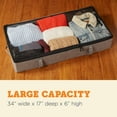 storageLAB Underbed Storage Containers for Clothes, Blankets and Shoes