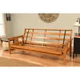 thumbnail image 4 of Futon Frame Sofa Bed Adjustable Design Wooden Construction Living Room - Espresso Suede Peat, 4 of 6