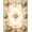 Peach, Pattern 3, variant on Flatwoven High Traffic Area Rug, Subtle Botanical Scroll with Curved Vine and Petal Elements, Non Slip, Stain Resistant, Washable Area Rugs for Living Room, Bedroom(Ivory, 5X7)