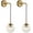 1-Clear, variant on Lighting Frosted  Glass Wall  Set of Two  Globe Ball Wall Light Adjustable Cord Industrial Vanity Wall Lamp for Bathroom Mirror Bedside Stairs ()