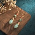 thumbnail image 2 of EOEMY Enamel Ethnic Chinese Vintage Dangle Drop Hook Earring For Women Earring Jewelry, 2 of 3