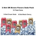 thumbnail image 2 of Dr. Browns Soda 12 pack 6 Diet Cream Soda and 6 Diet Black Cherry 12 fl oz Cans, 2 of 5
