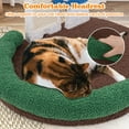 thumbnail image 2 of Resenkos Mushroom Cat Bed Cat Claw Scratcher with Wide Bed and Sisal Scratch Panel-Multicolor, 2 of 8