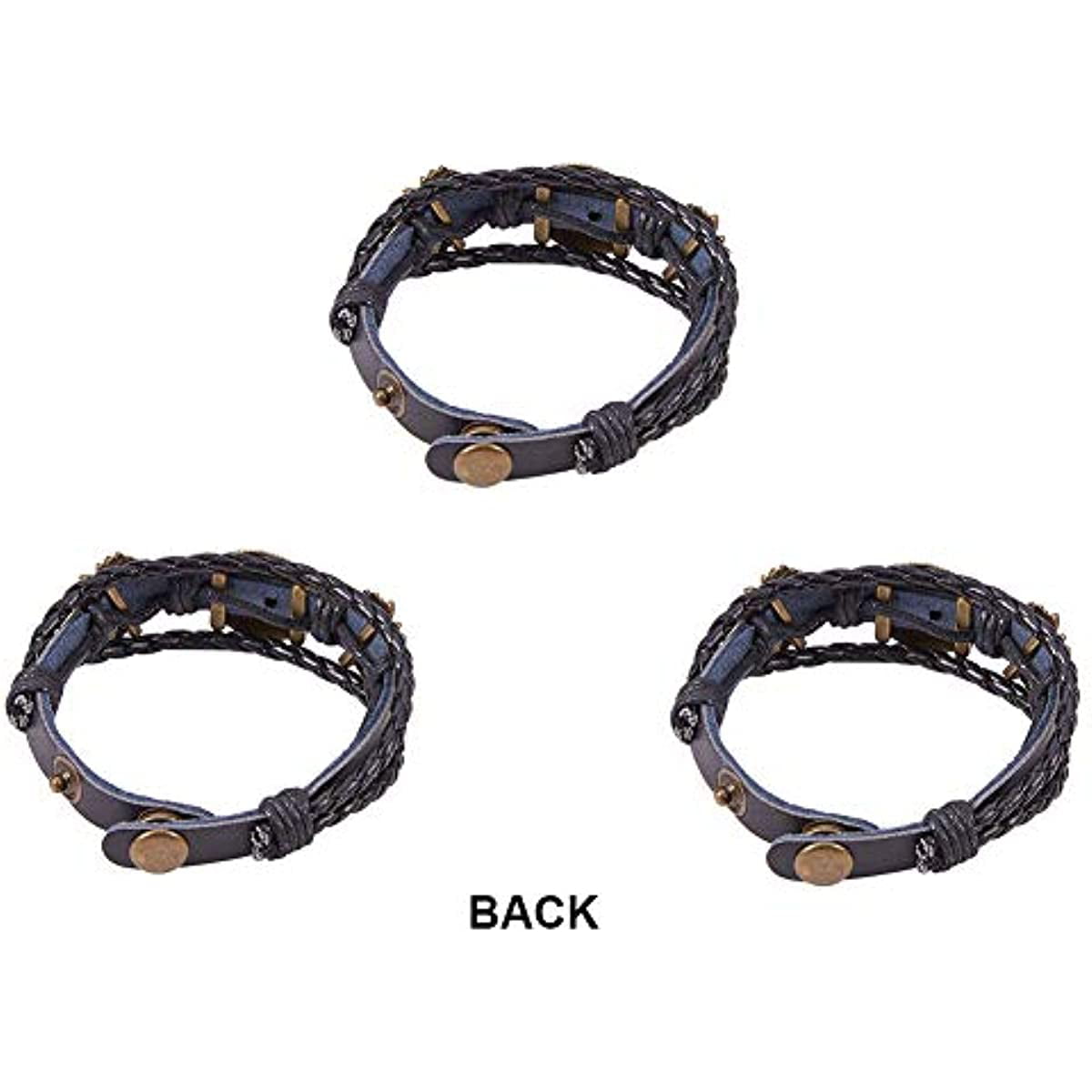 4Sets Braided Leather Bracelet Making Kit Multilayer Rope Bangle